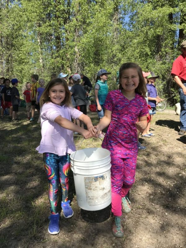 Fish Stocking at R Park – First Graders from Wilson Elementary