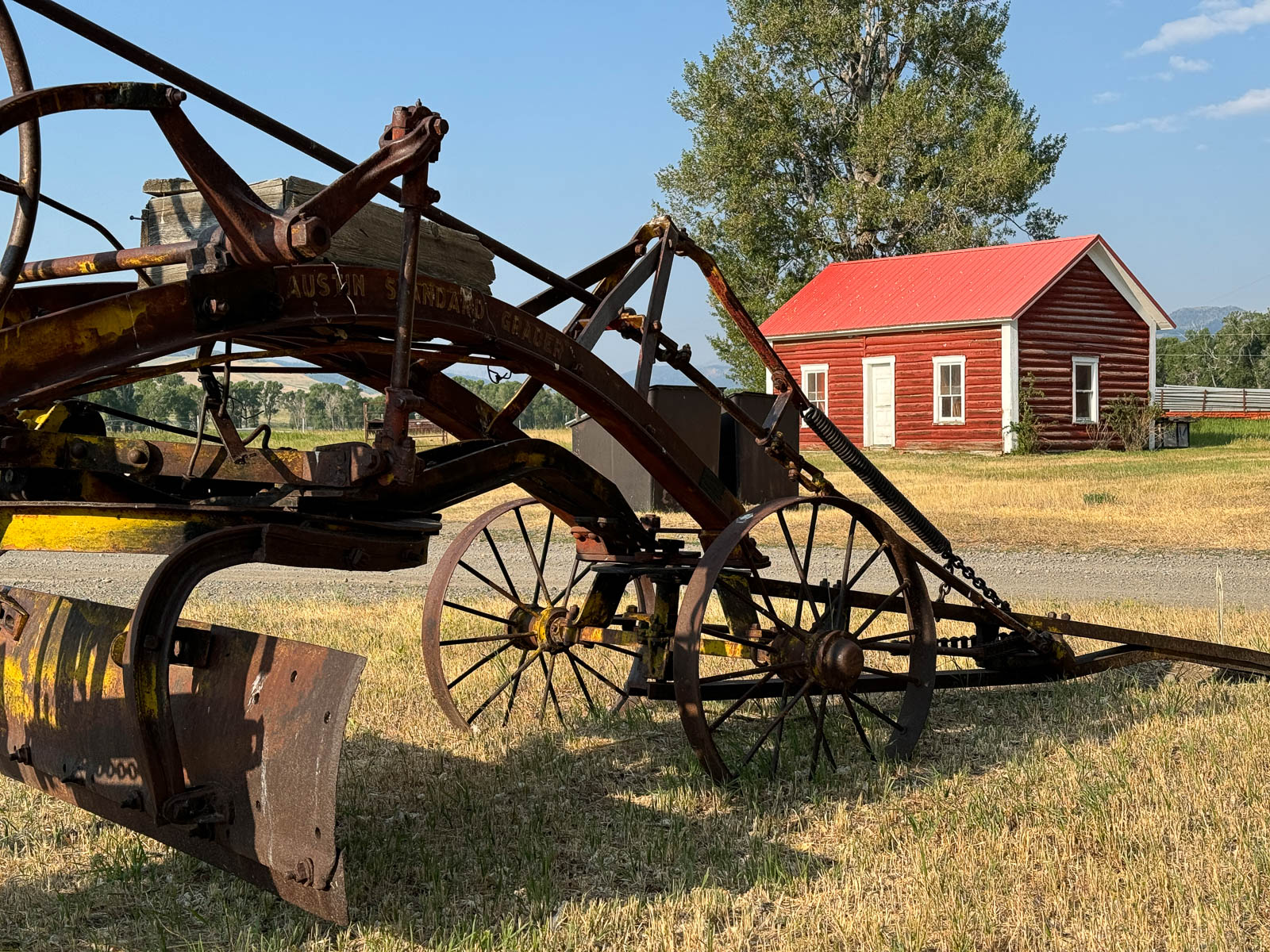 tractor on Wyoming farmland