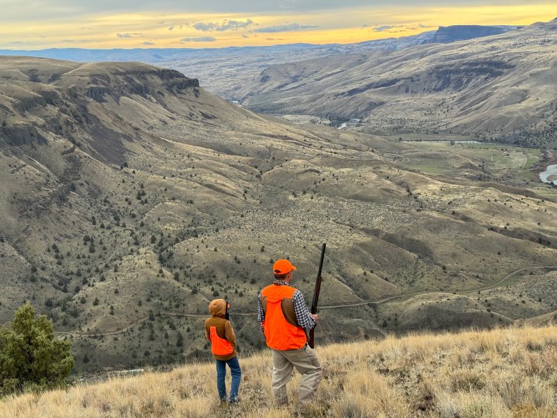 hunters on bird hunting ranch in oregon