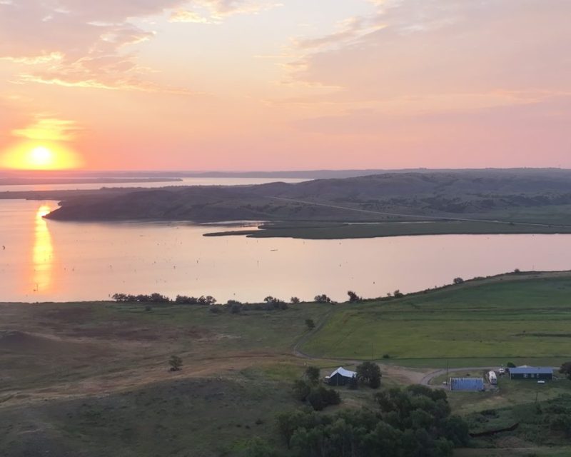 sunset on south dakota ranch