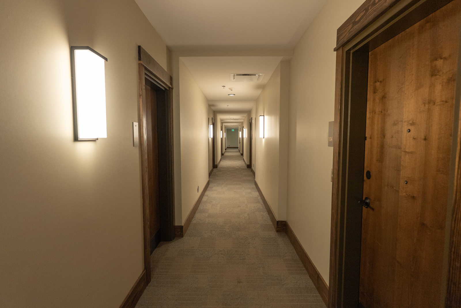 main lodge hallway with rooms