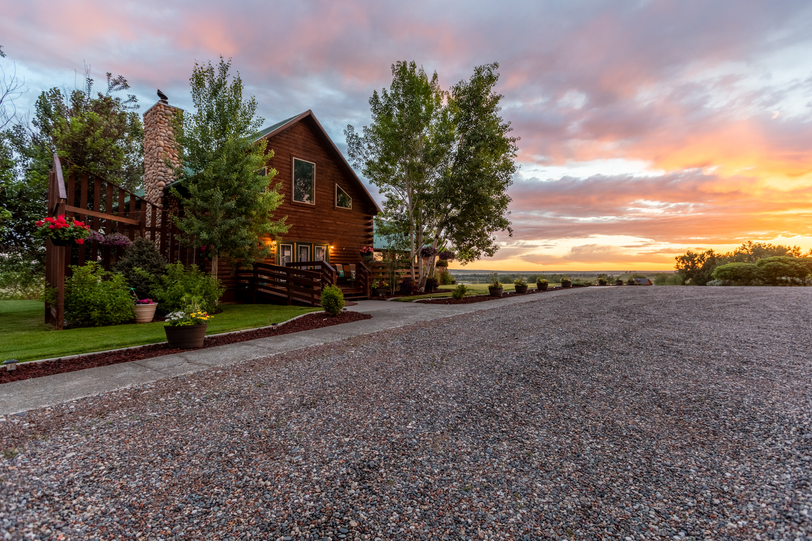 Montana fly fishing ranch main lodge exterior