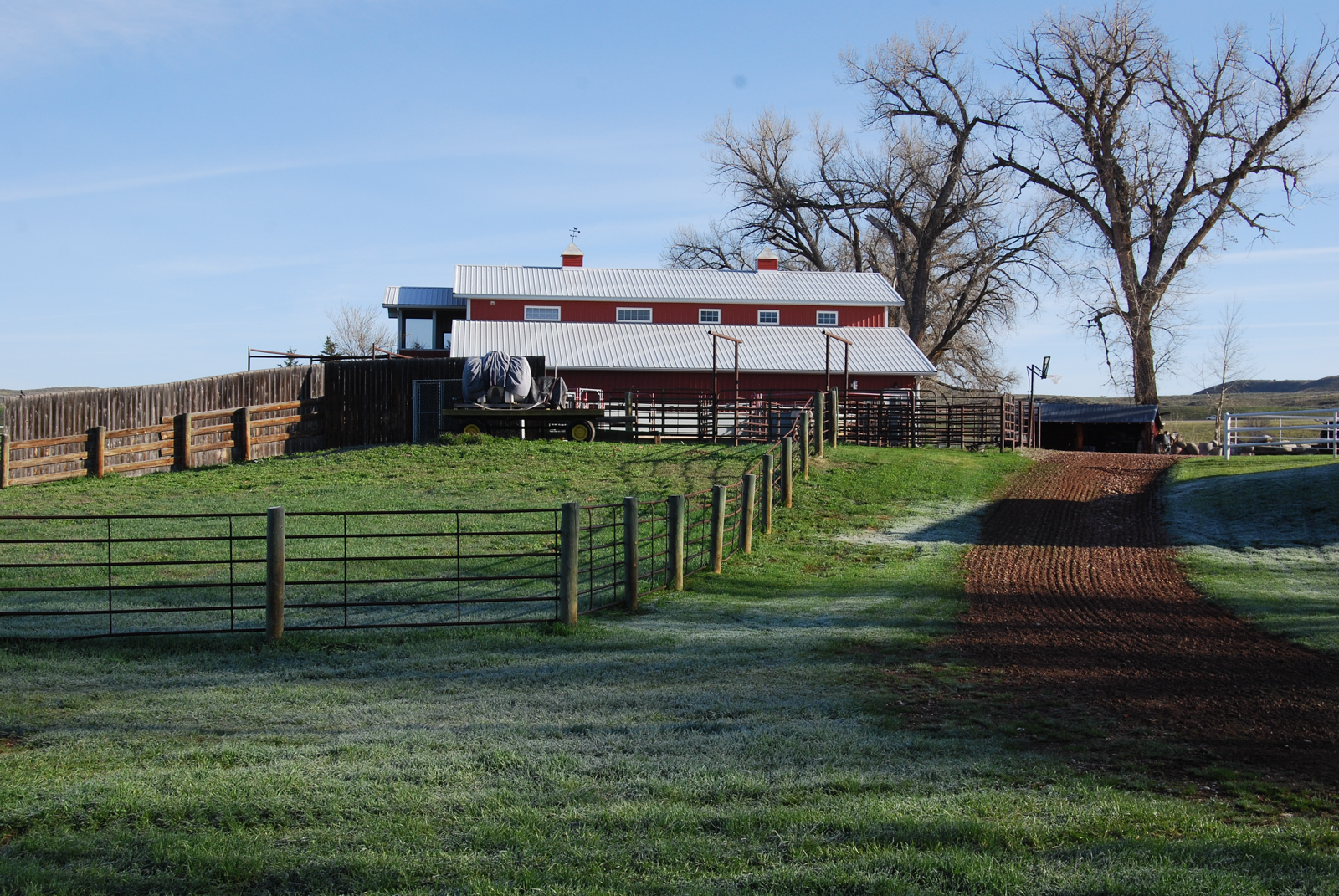 road leading to barn