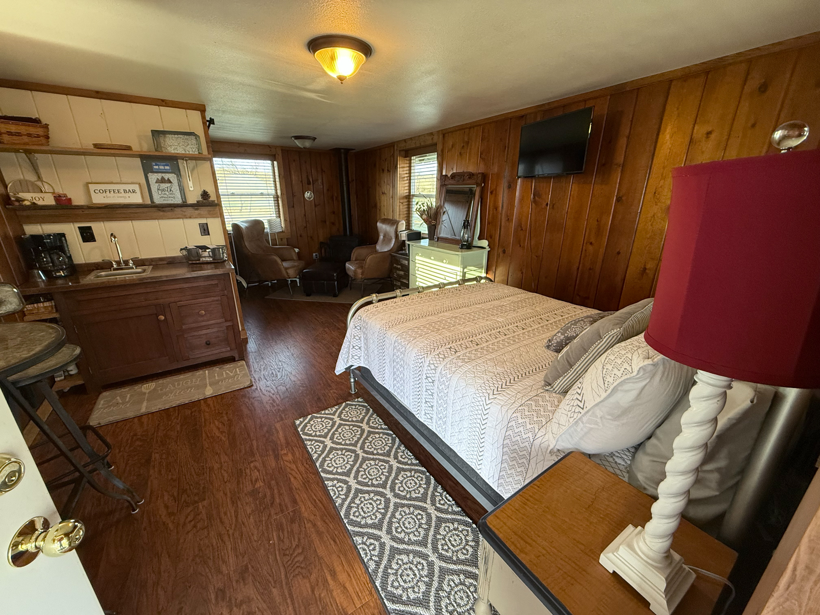 bedroom in main house on agricultural ranch in Wyoming for sale