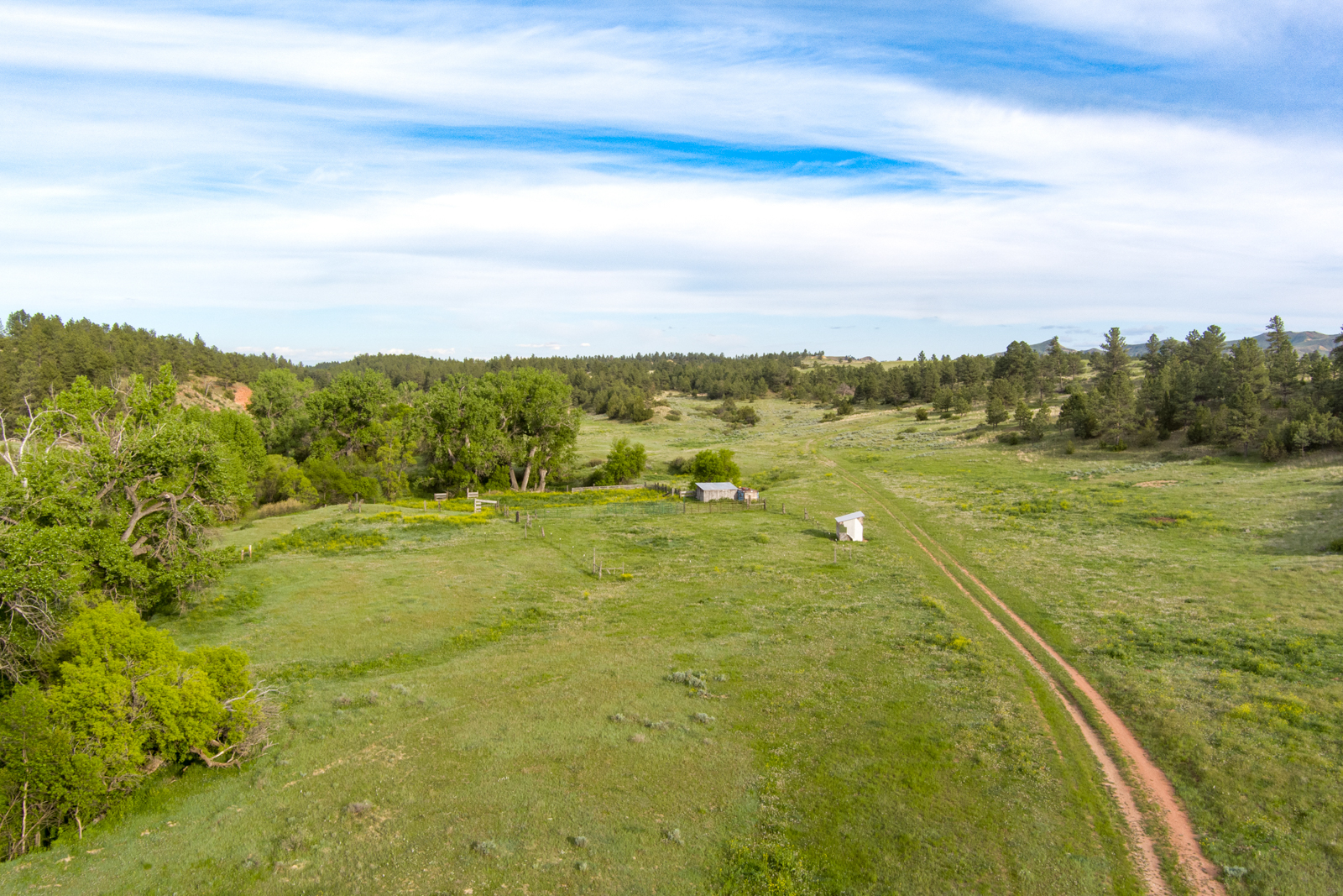 hunting ranch in Montana pasture buildings