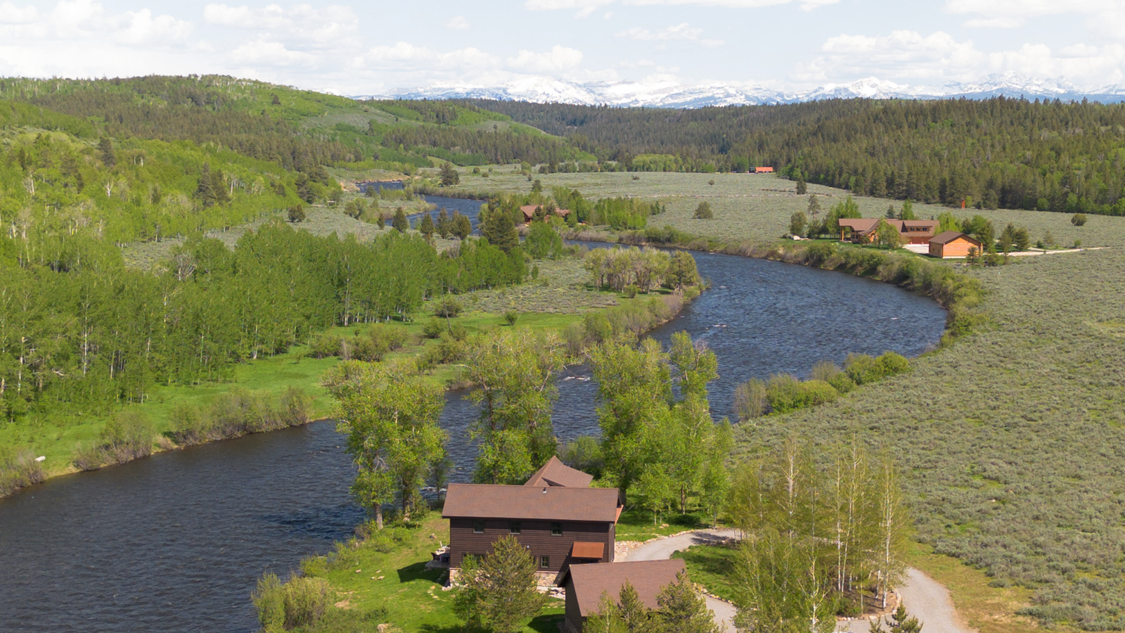 idaho ranch for sale aerial view