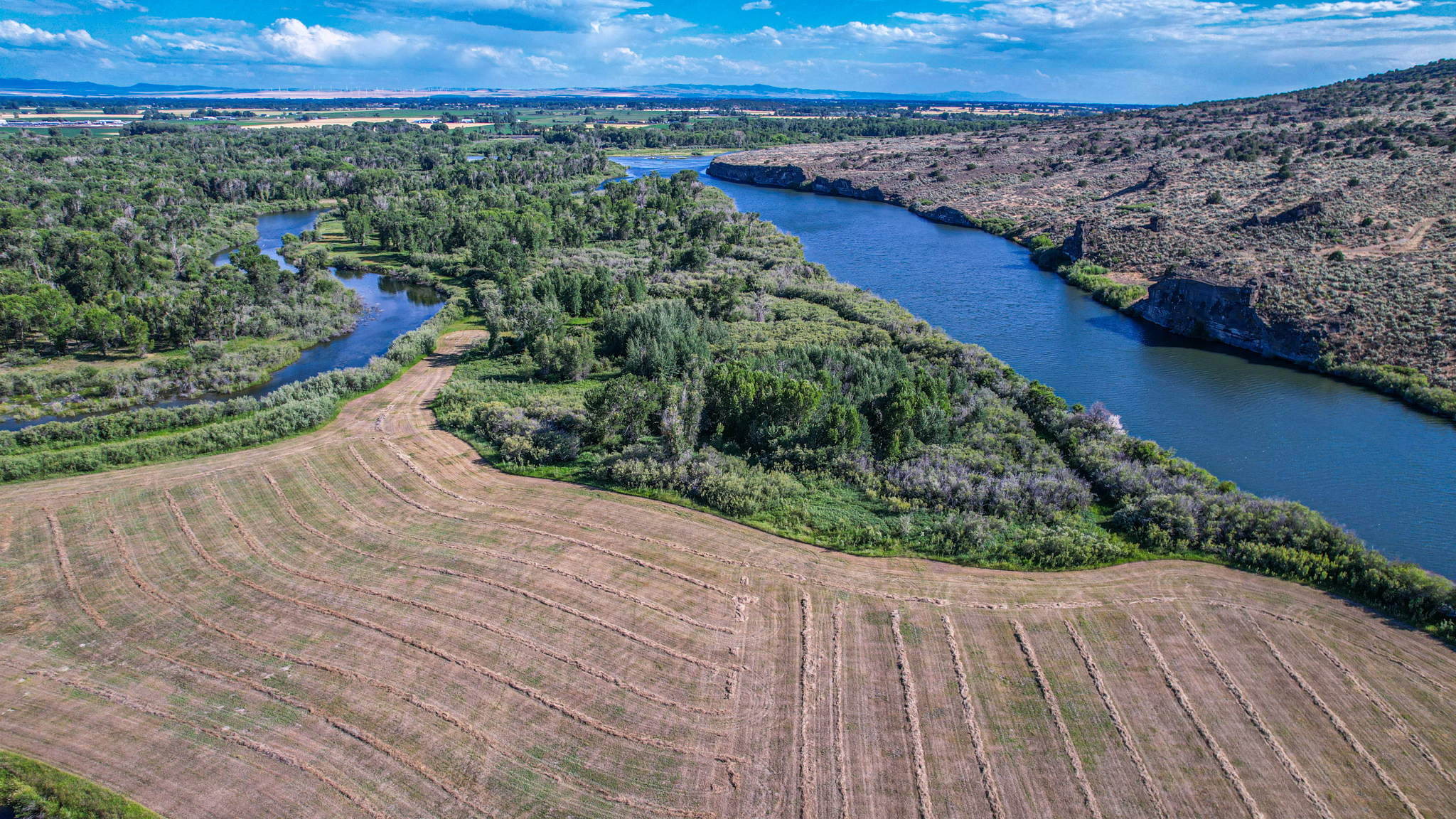 aerial view of Henry's Fork Ranch