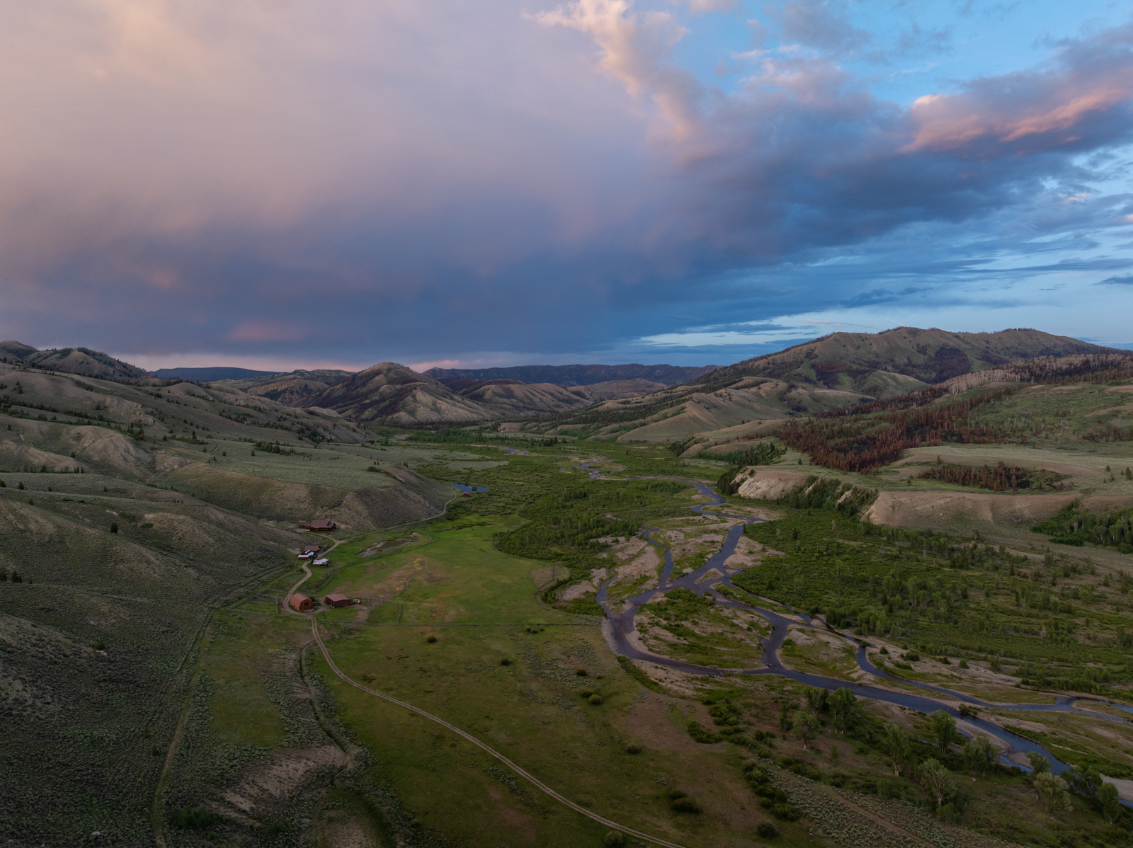 aerial view of property