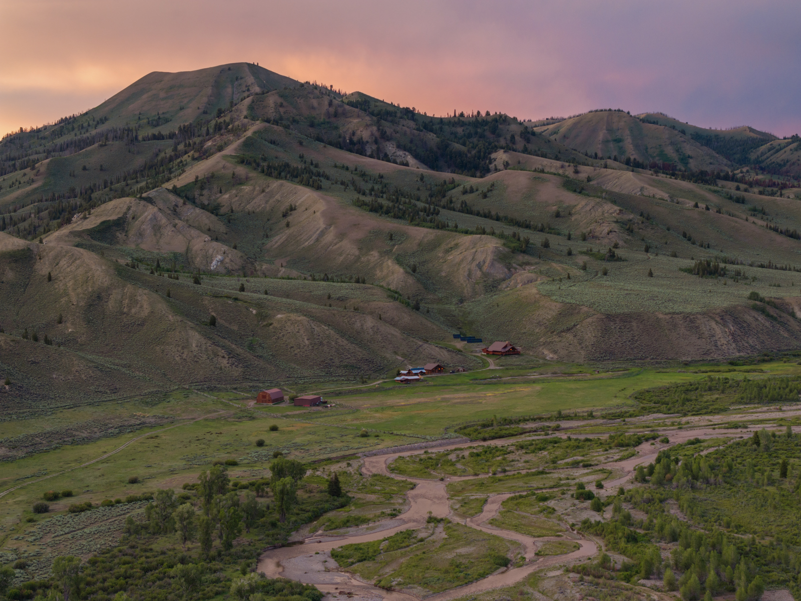 aerial view of mountains