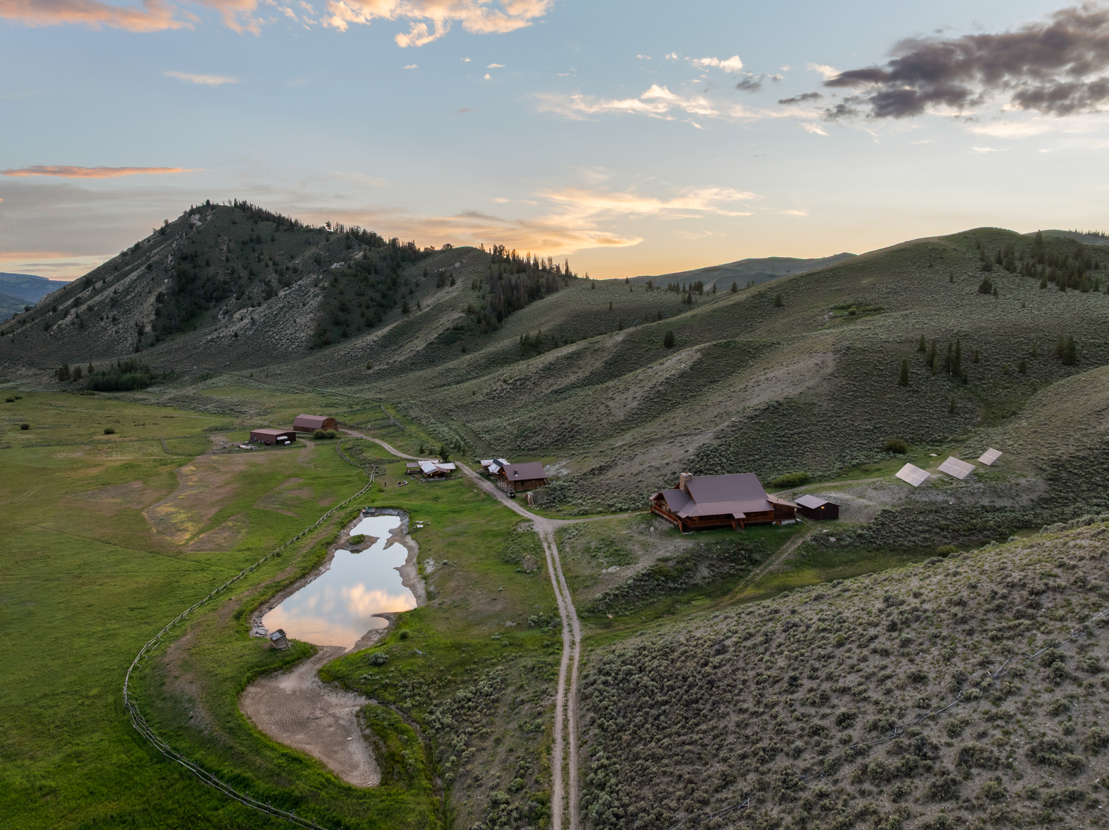 aerial view of Bull Creek Ranch