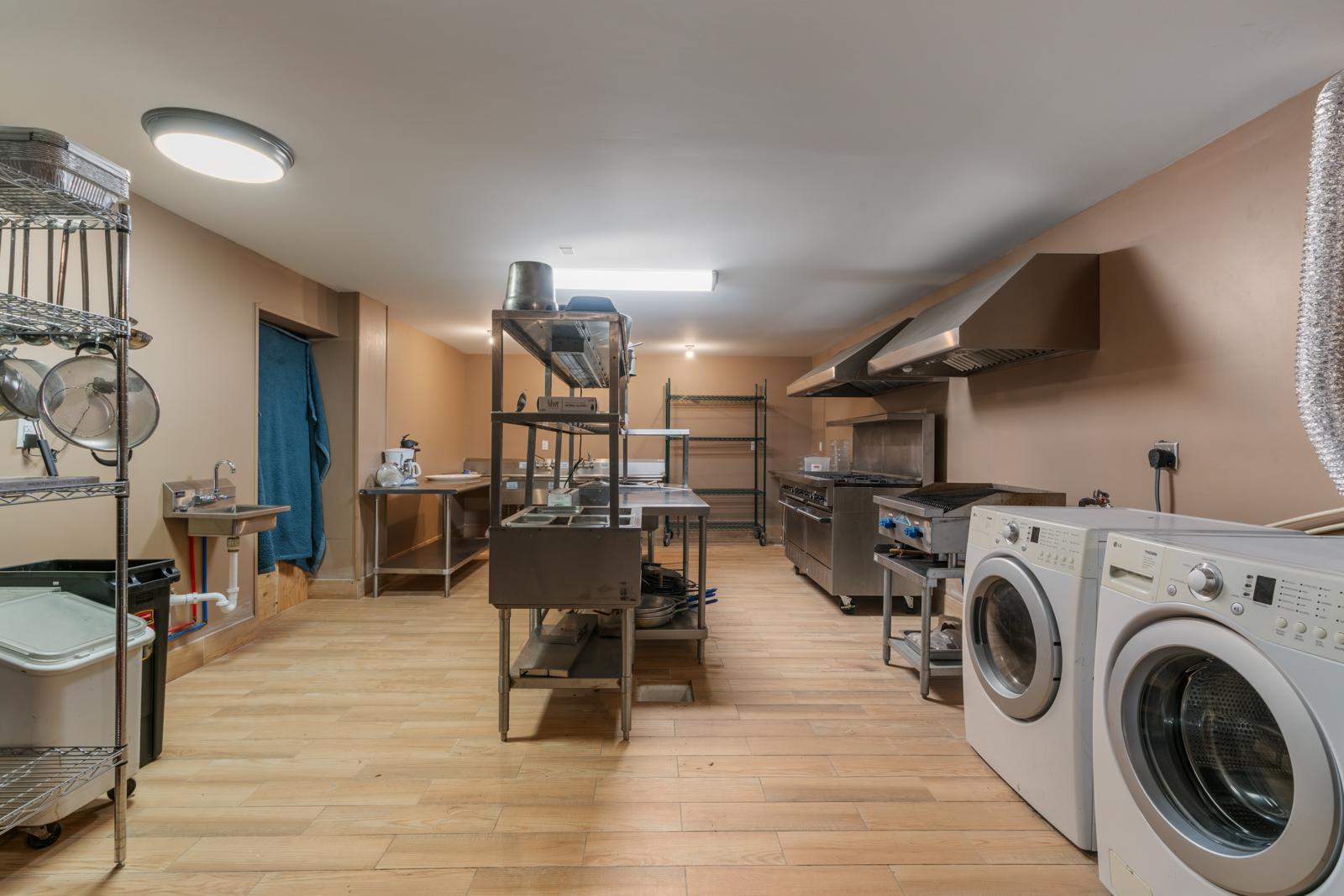 laundry and kitchen area