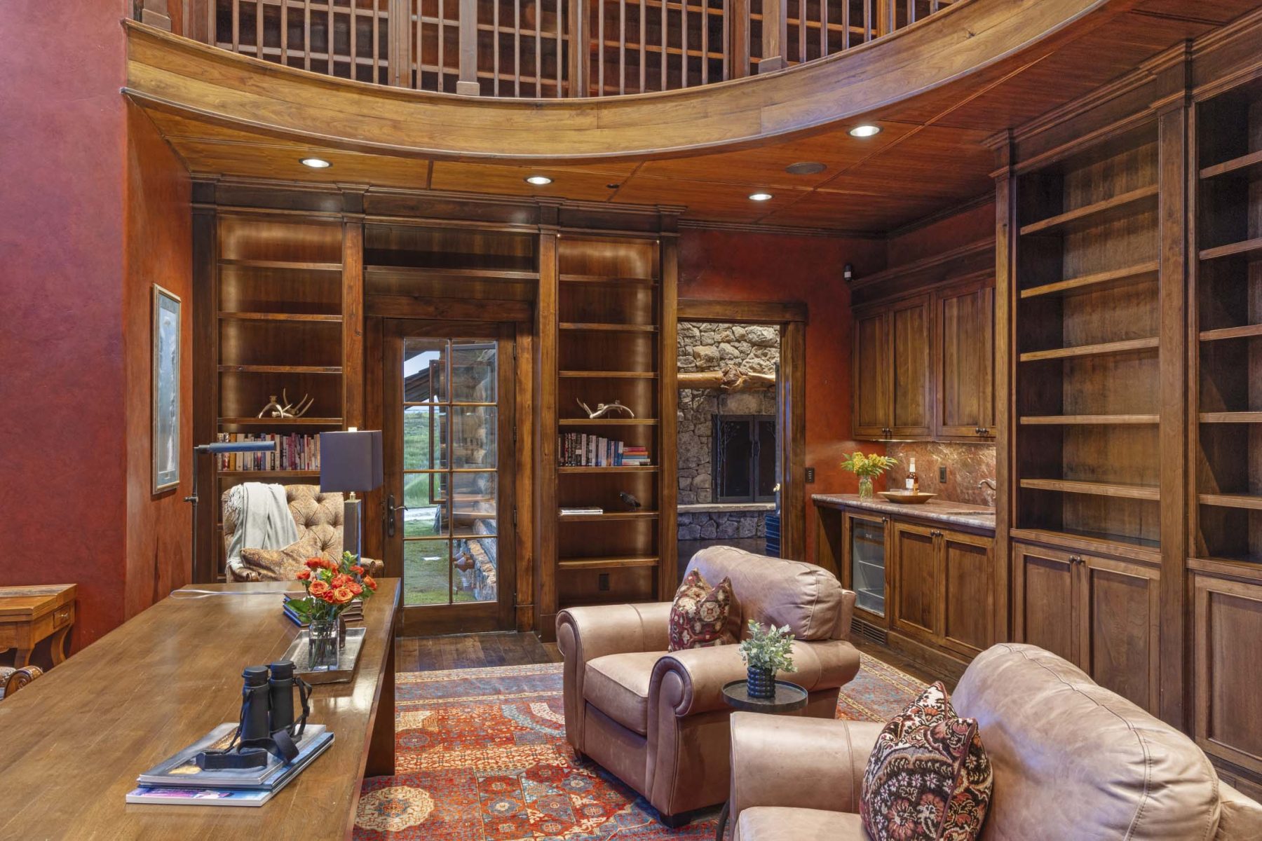 office on family compound in Wyoming