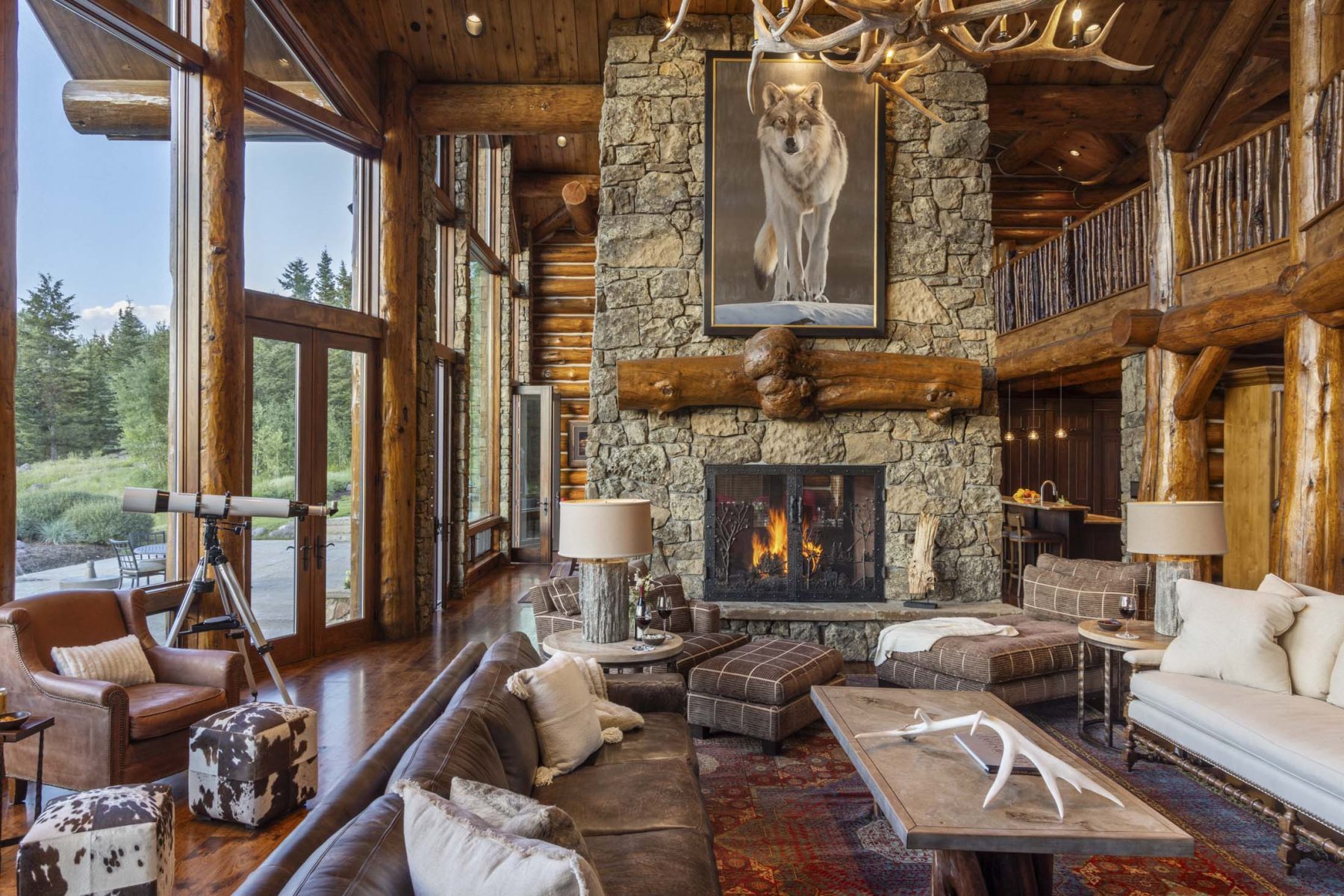 fireplace in living area