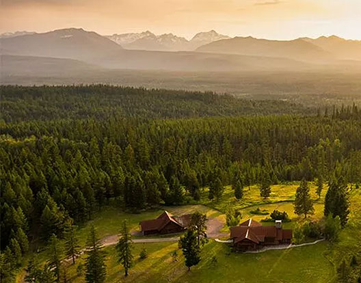aerial view of ranch