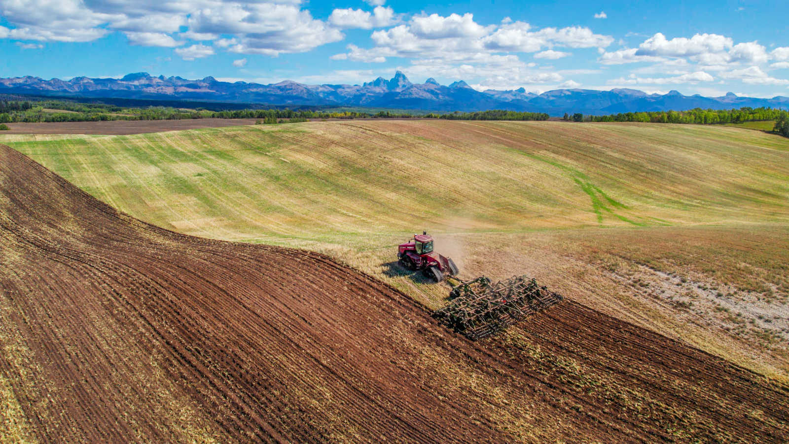 farming equipment in the field