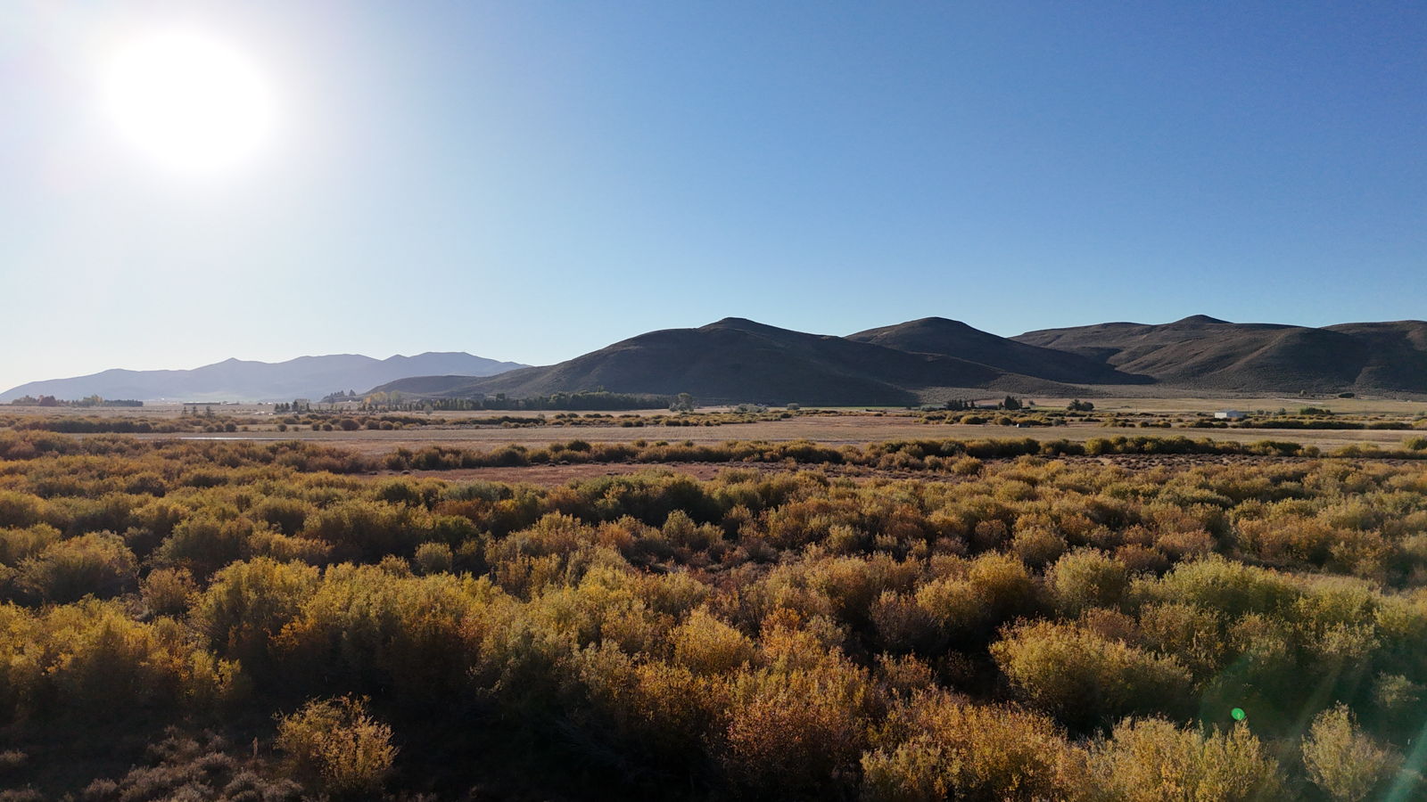 field and mountains