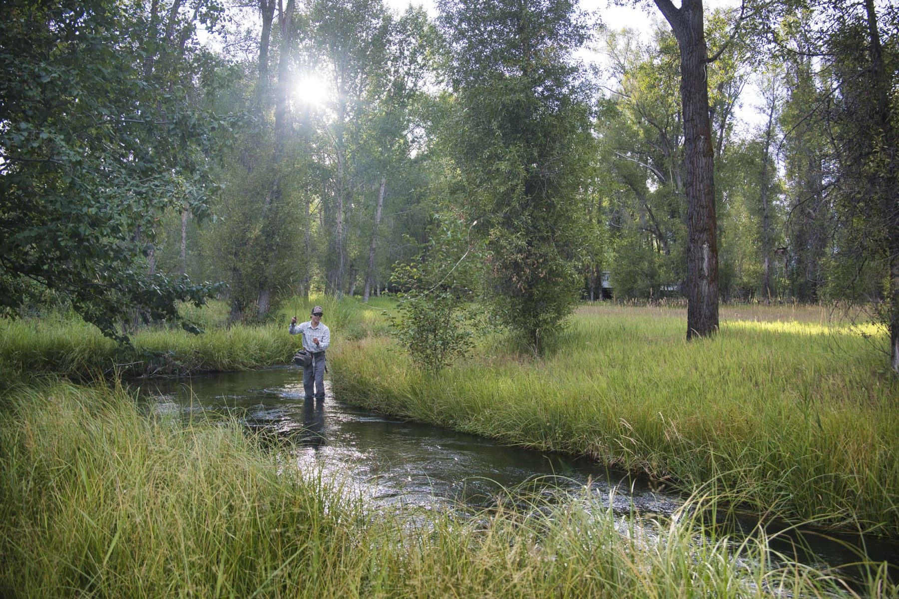 river on riverfront ranch in Wyoming