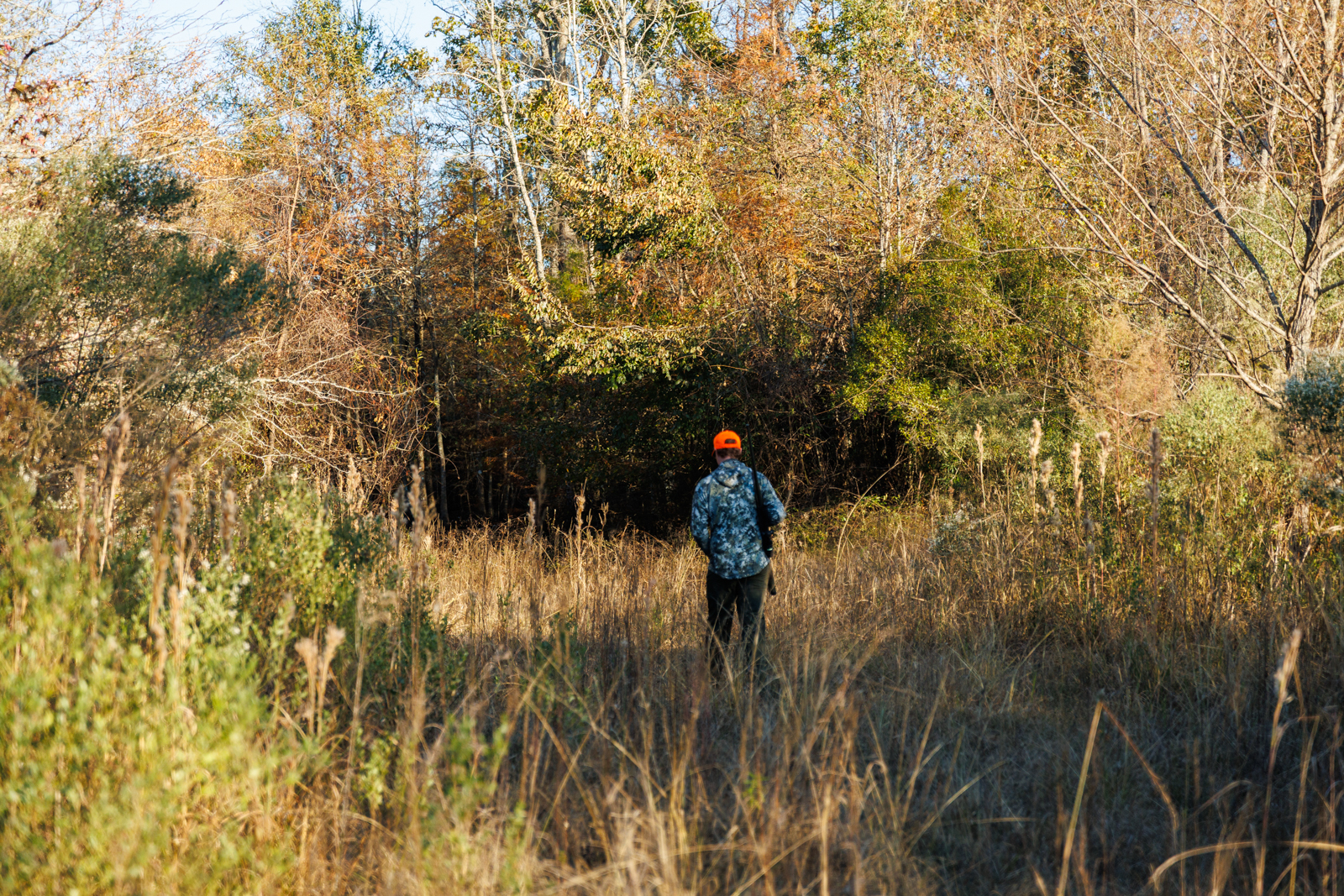 hunter on farmland in Georgia