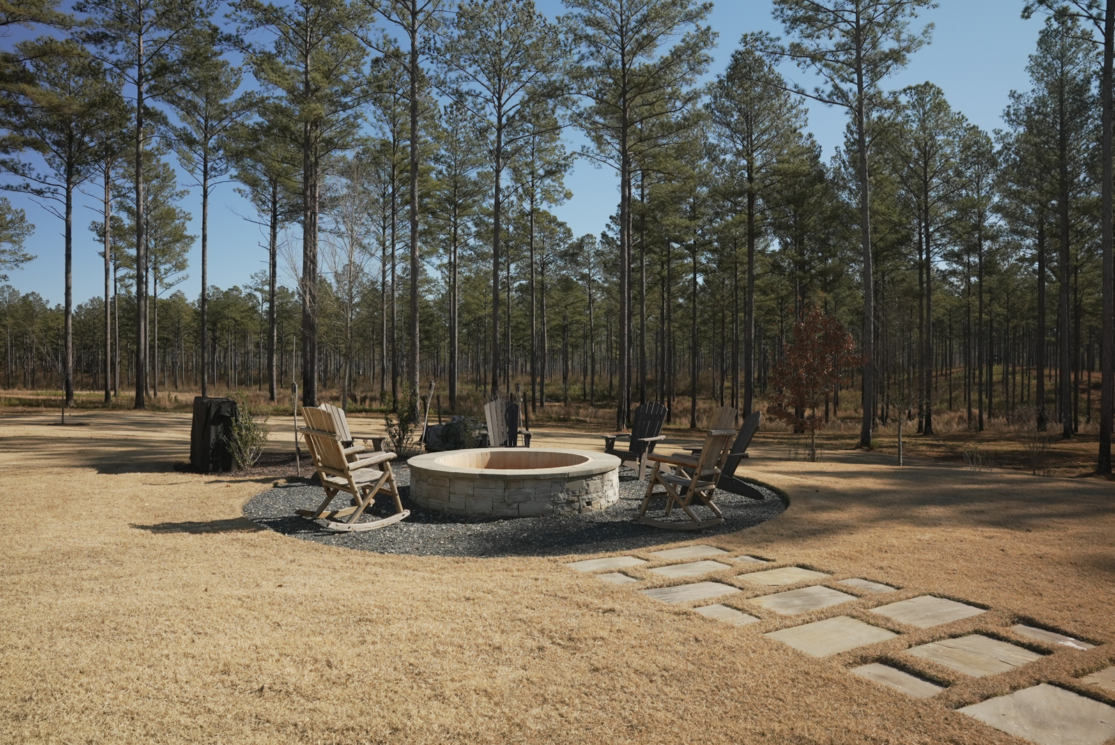 fire pit on farm for sale in Georgia
