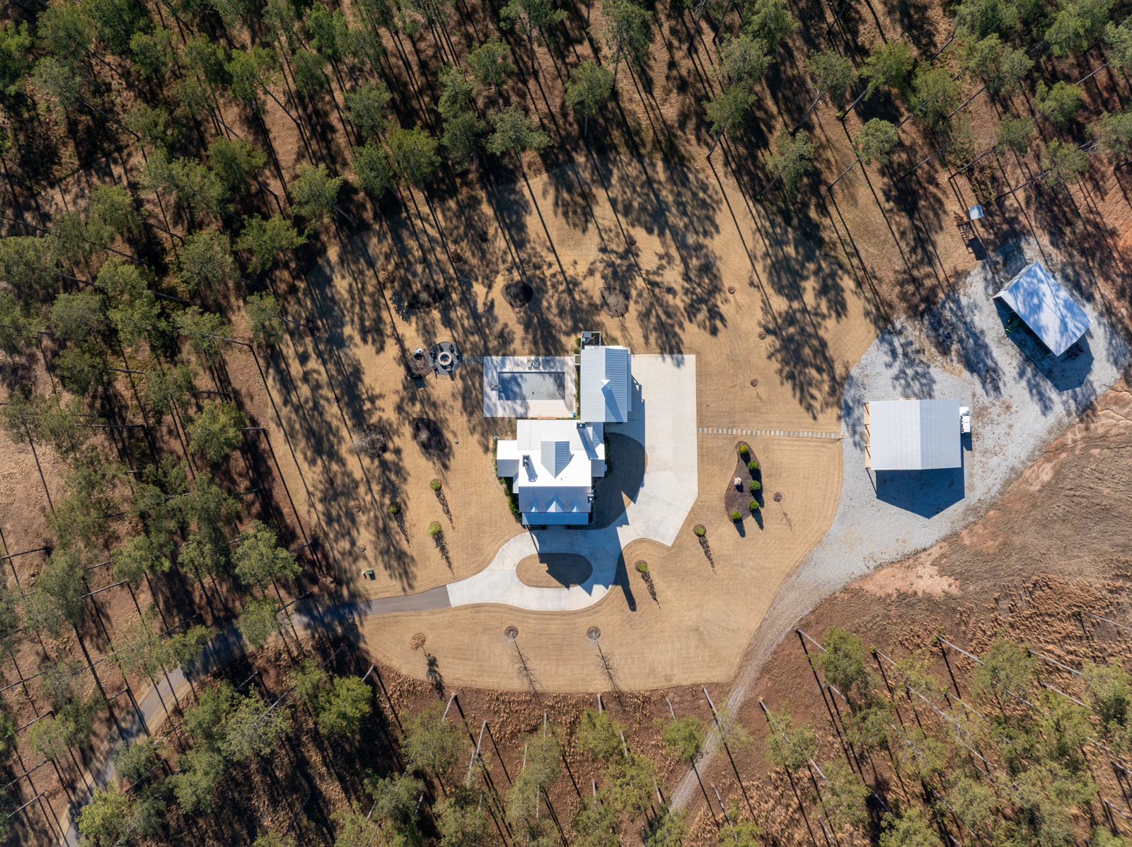 farm for sale in Georgia aerial view