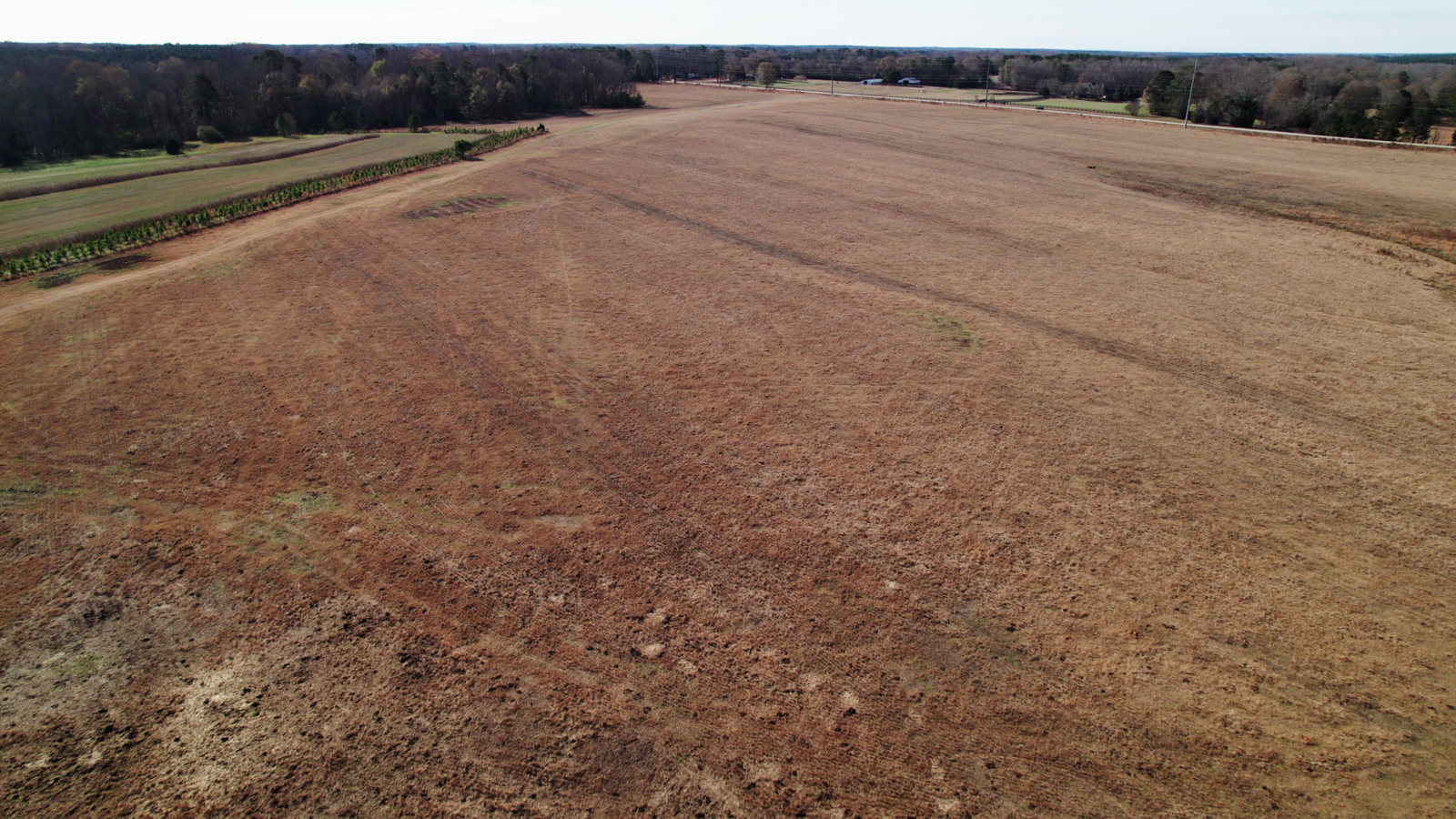 aerial view of farmland